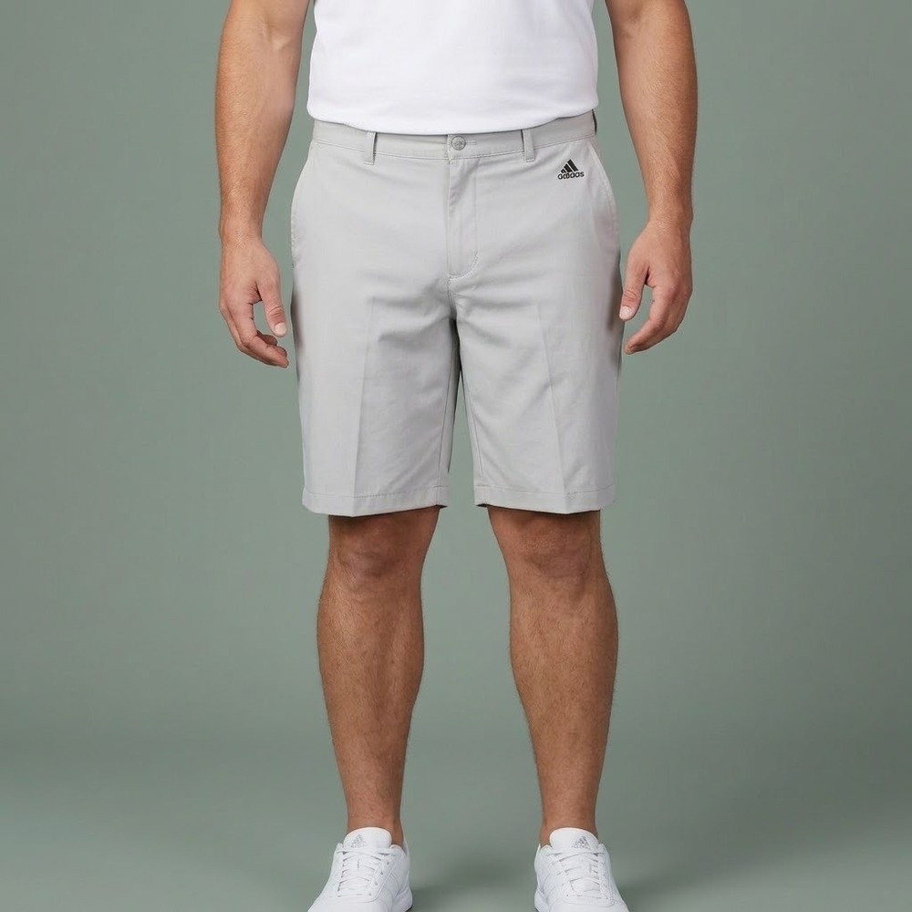 Adidas Golf Shorts Mens 40 Grey‎ Performance Flat Front EUC